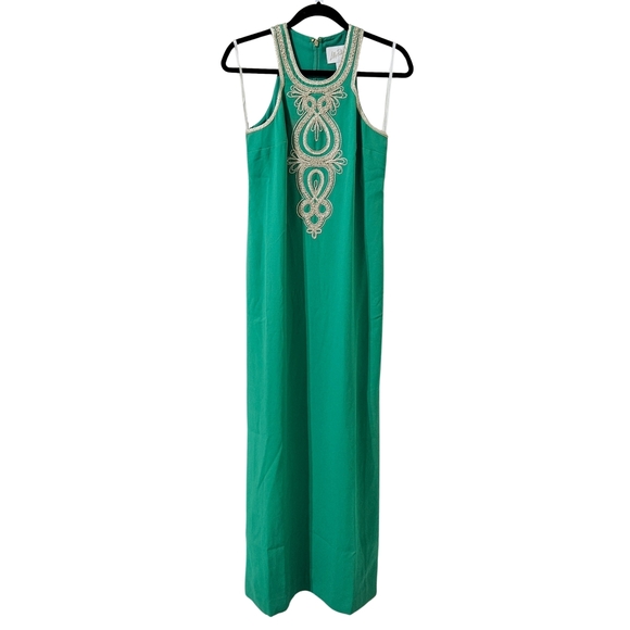 Lilly Pulitzer Taylane Embroidered Dress Women 0 Brazilian Green NWT - Picture 1 of 8